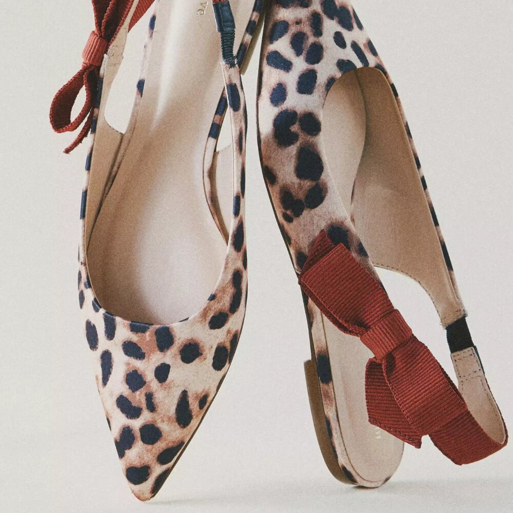 MAEVE by ANTHROPOLOGIE women’s Side Bow Slingback Flats - NIB - Size 9